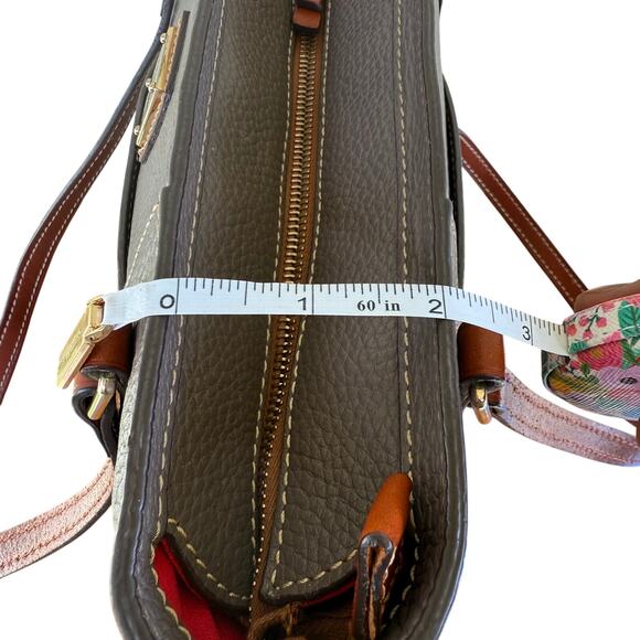 Dooney and Bourke Grey Pebbled Leather Zip Tote - Picture 8 of 13